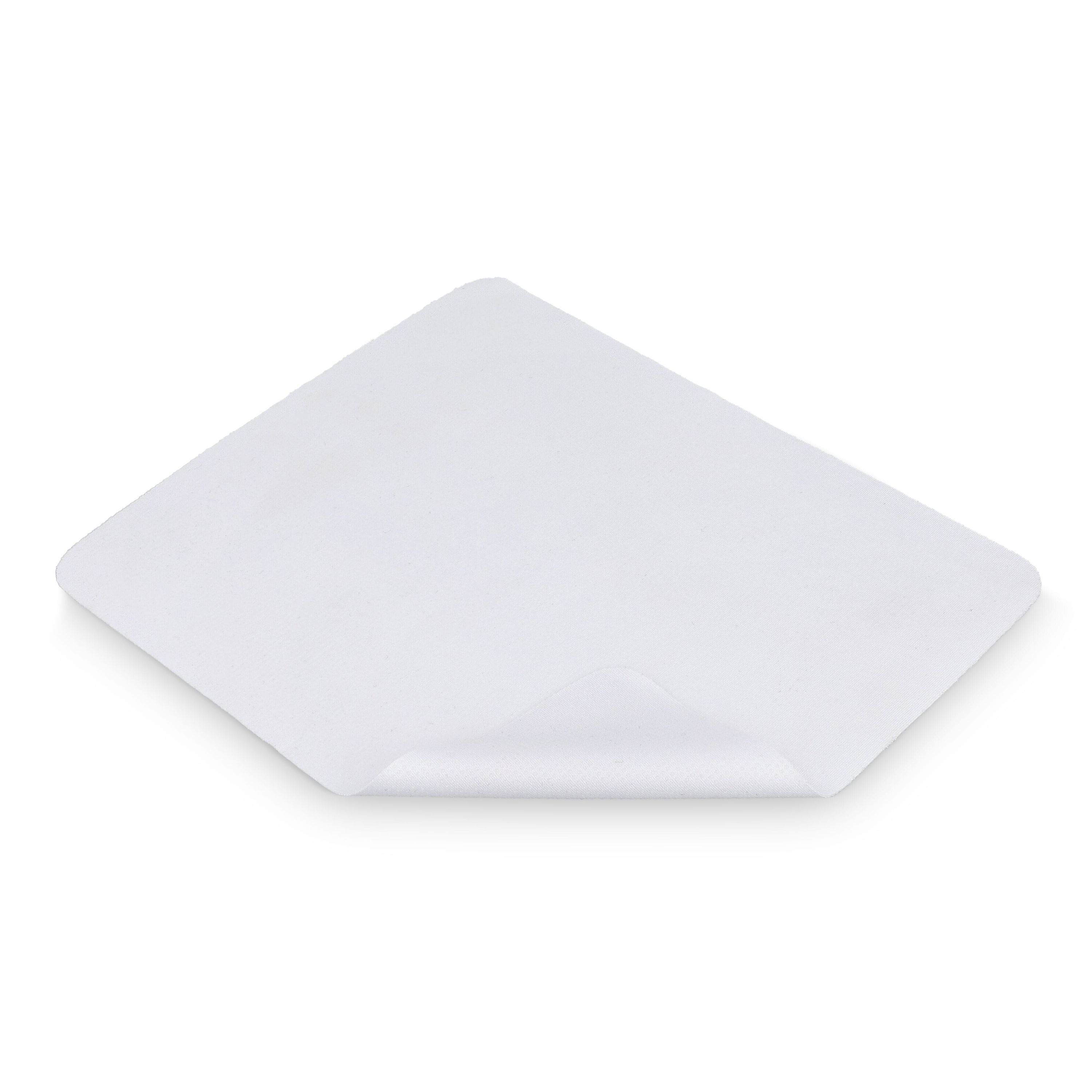 Mikrofaser-Mauspad mit Silikonpunkten 18 x 22 cm (325 g/m²) Sublimationsdruck - weiss-503