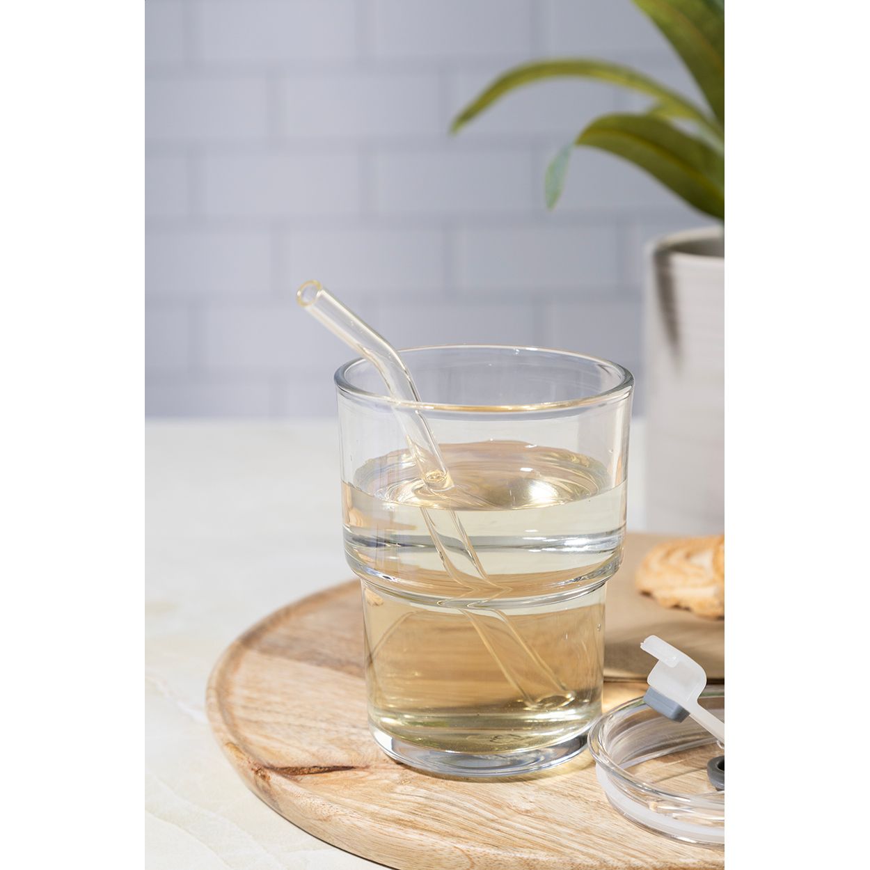 Glassip Reisebecher aus Glas, 400 ml - transparent-275