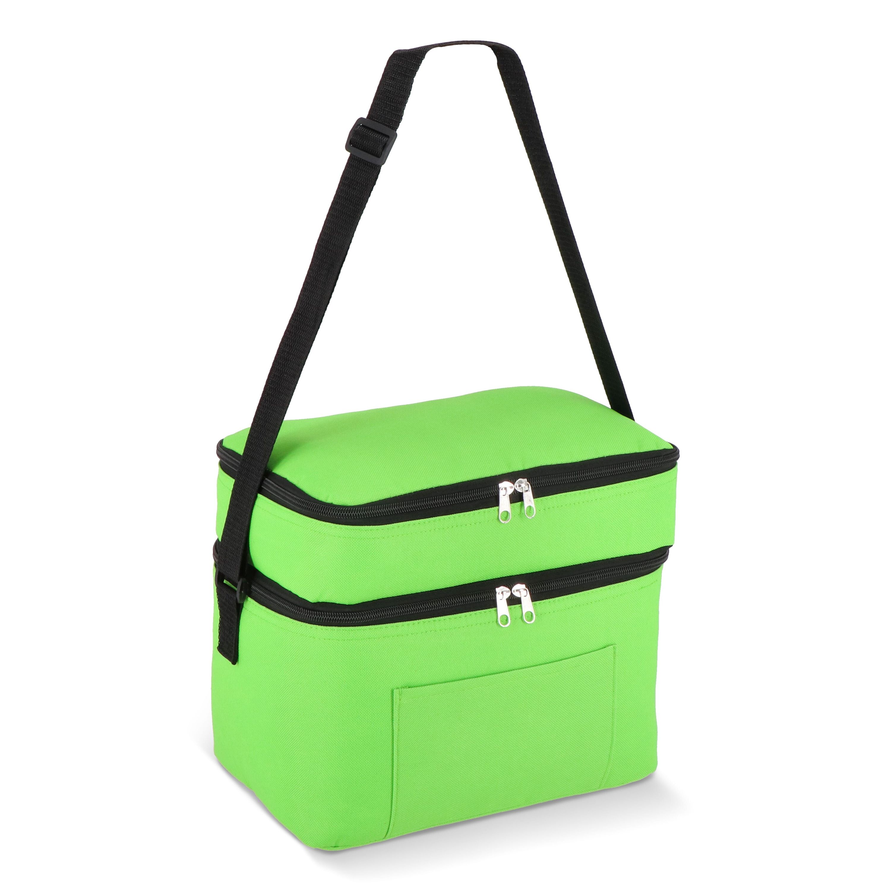 R-PET 600D Doppelfach-Kühltasche 30 x 20 x 25cm 12L - hellgrün-912