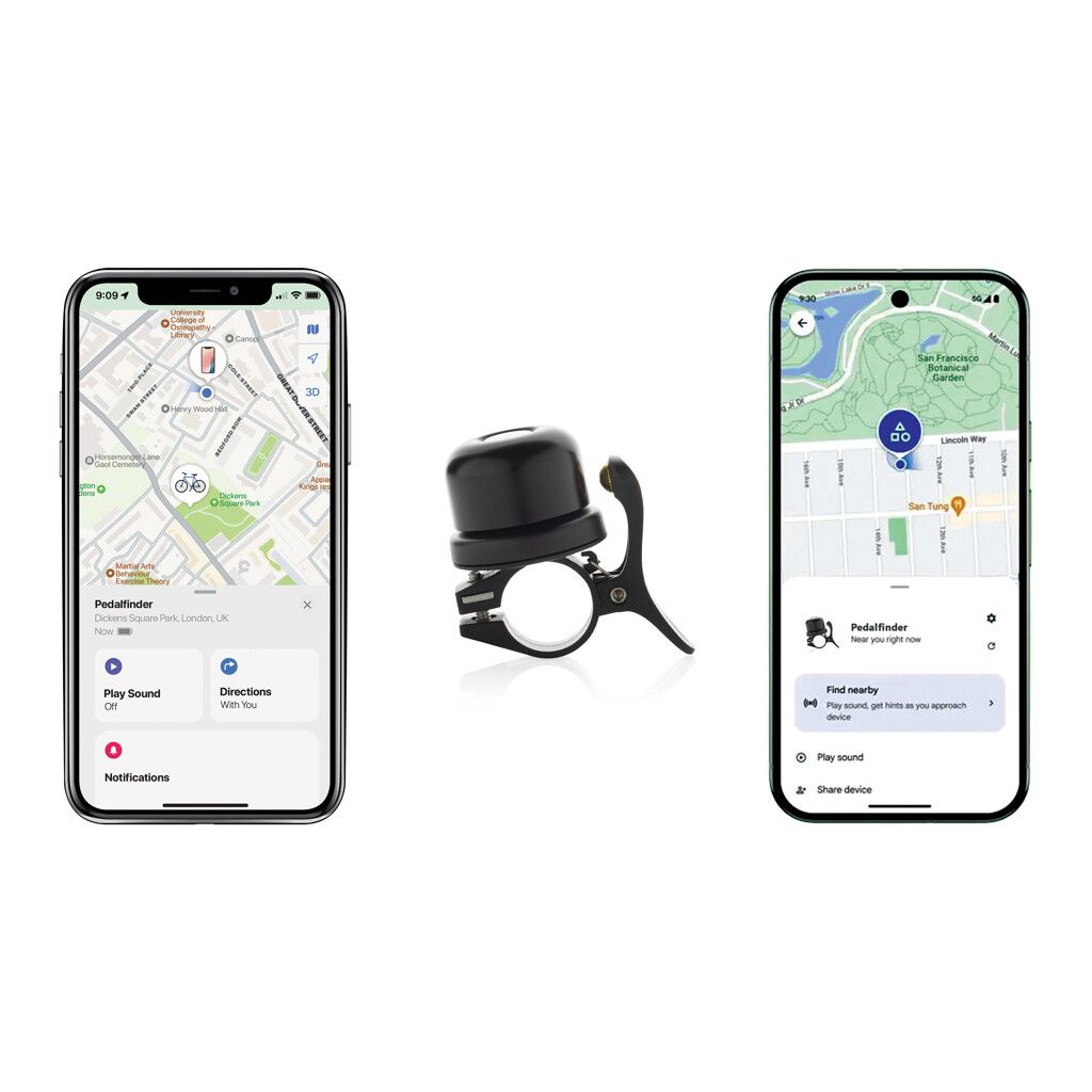 Bikefinder Dual RCS Fahrradklingel mit weltweiter Ortung - schwarz-654