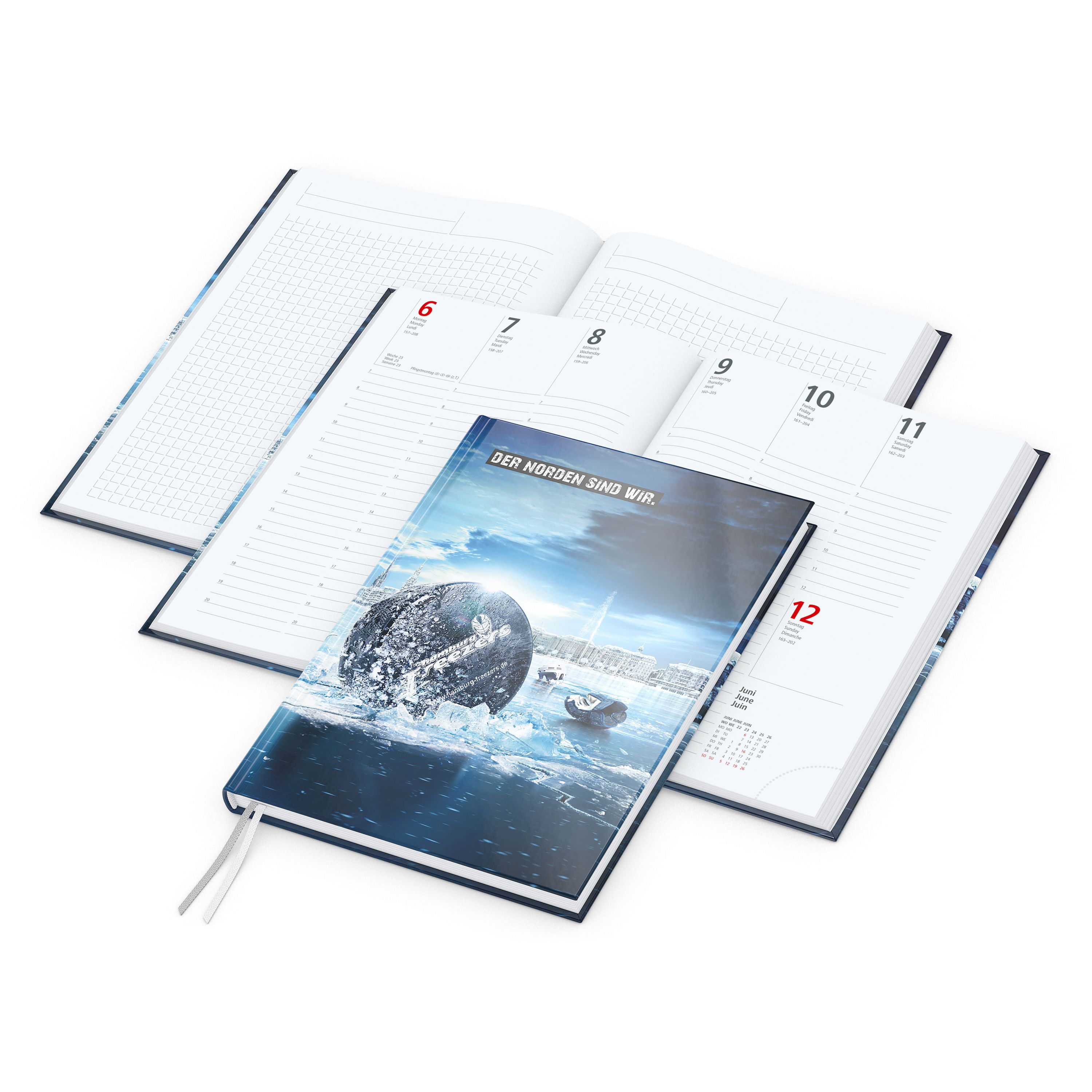 Wochenkalender vorne + Notizen hinten Note-Hybrid, A5, matt-12