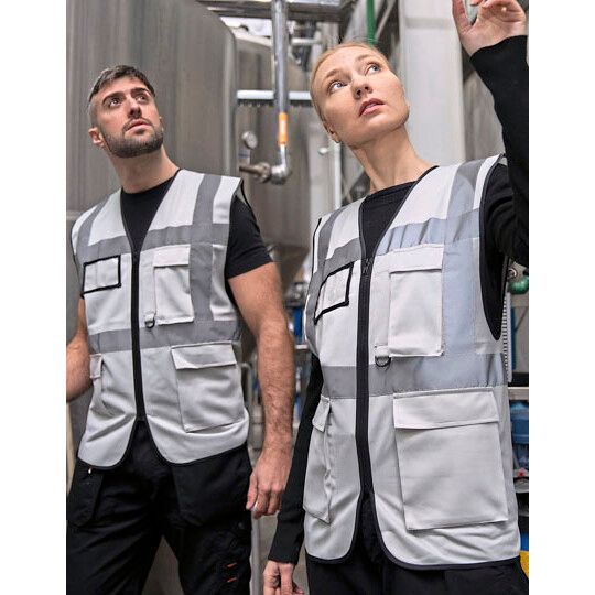 CO² Neutral Multifunctional Executive Safety Vest Hamburg - grey-676