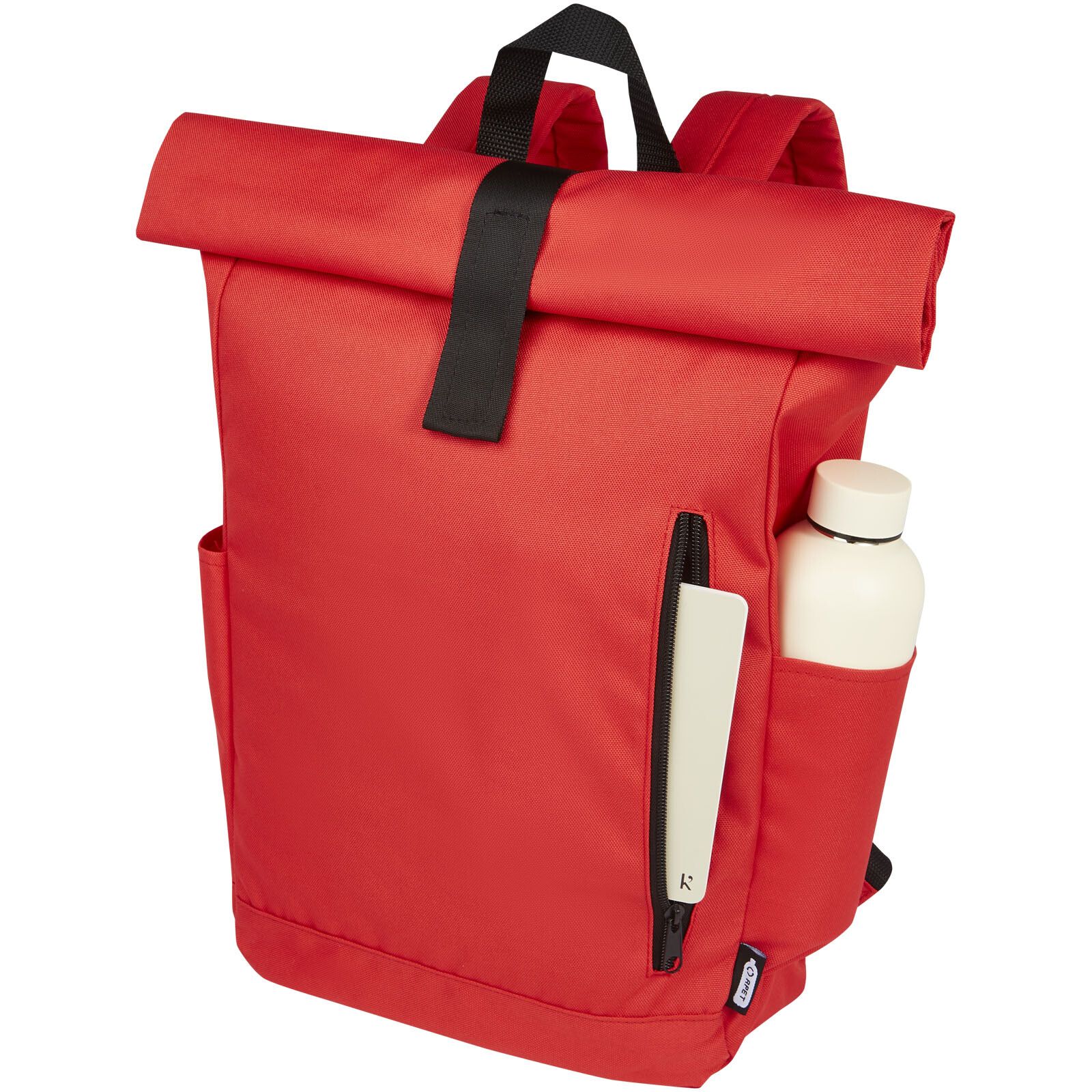 Byron 15,6" GRS RPET Roll-Top Rucksack 18 L - rot-875