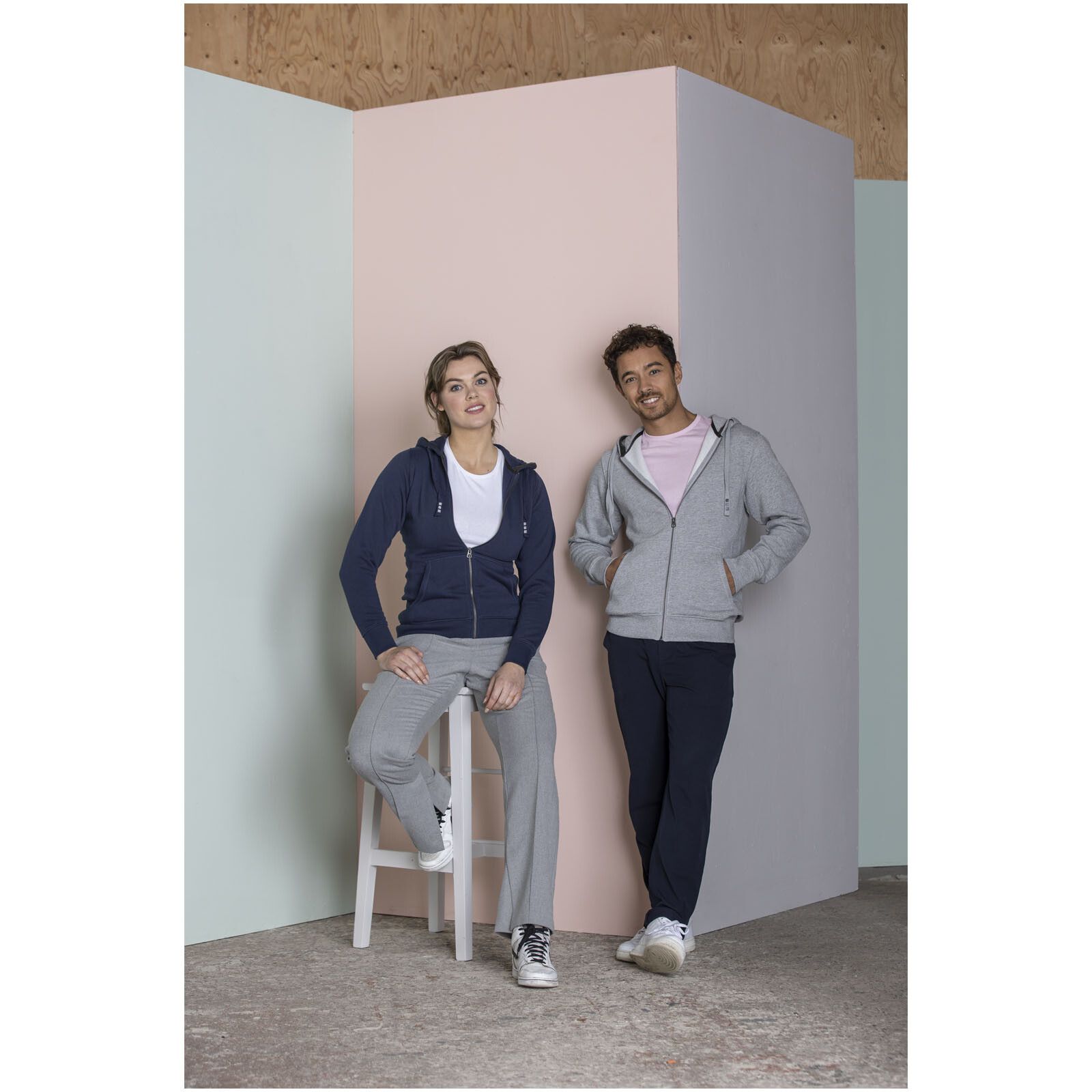Arora 300 g/m² Kapuzensweatjacke  - blau-261