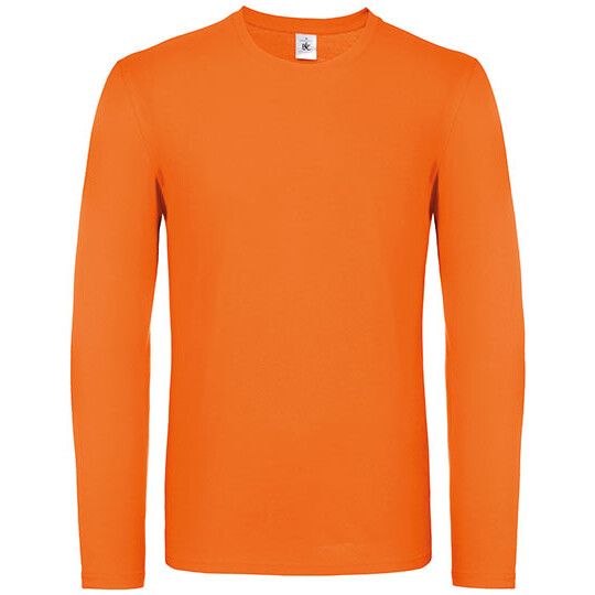 Men´s T-Shirt #E150 Long Sleeve für Herren - orange - S-651