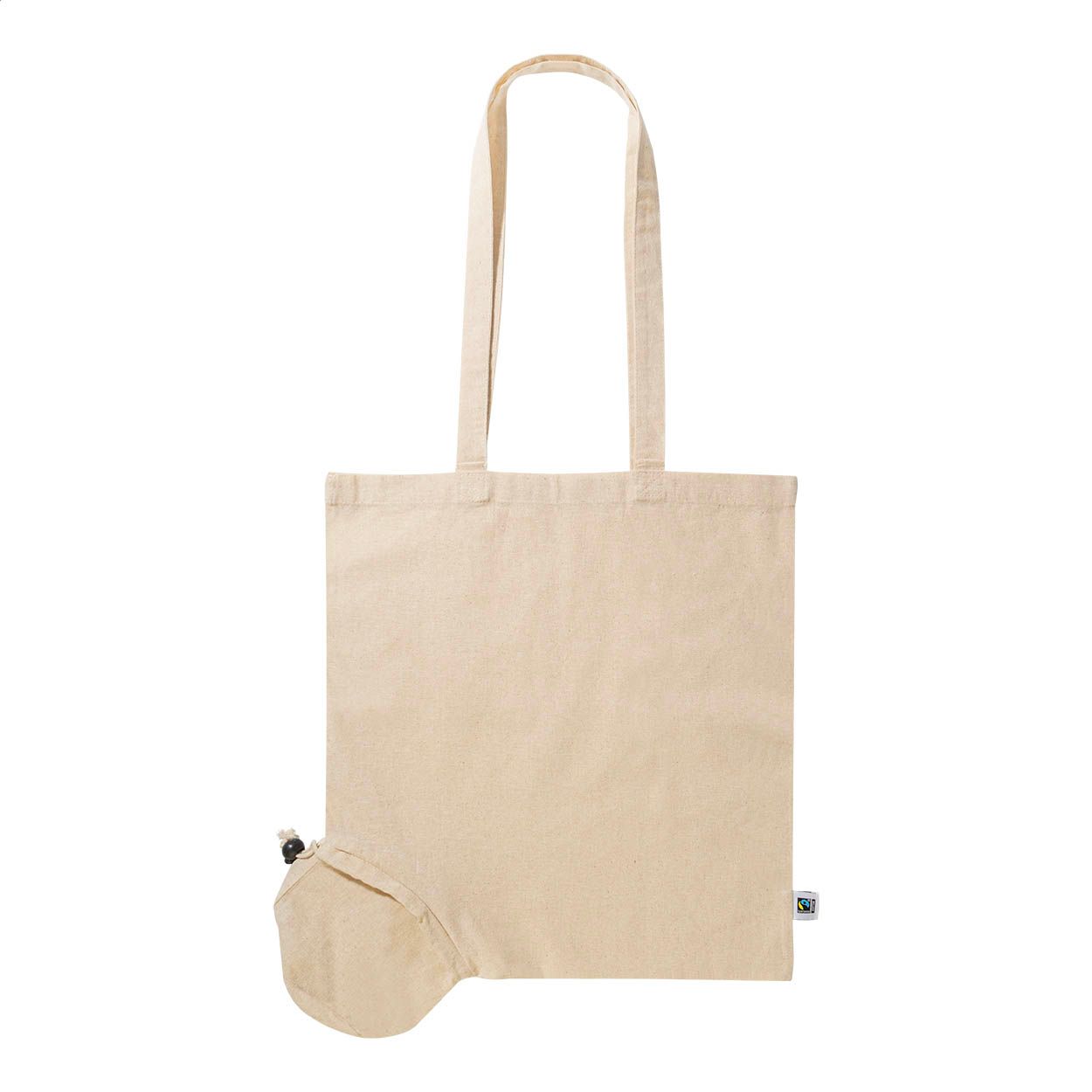 Fershop Fold Fairtrade faltbare Einkaufstasche - natur-650