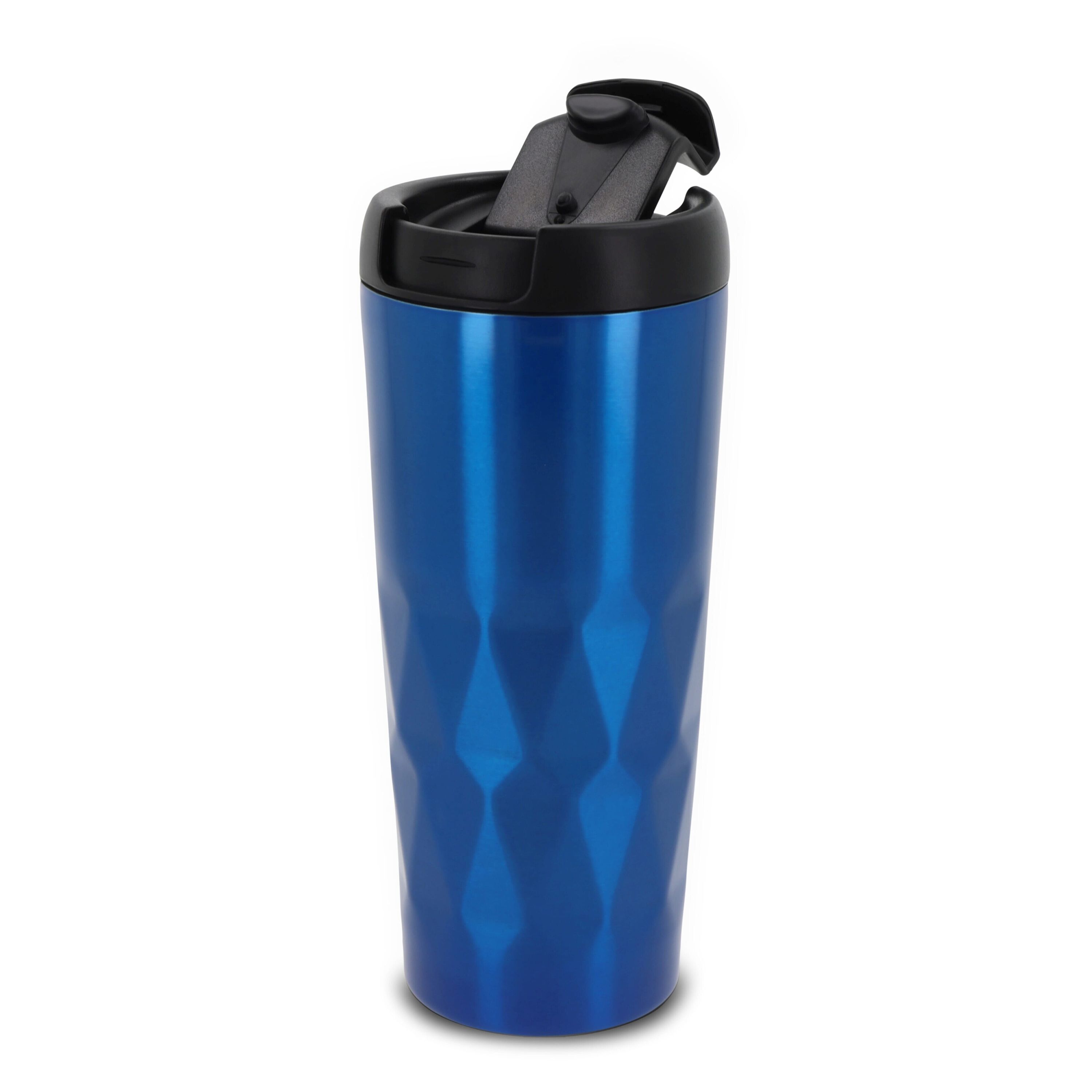 Isolierbecher Diamantenmuster 450ml - blau-136