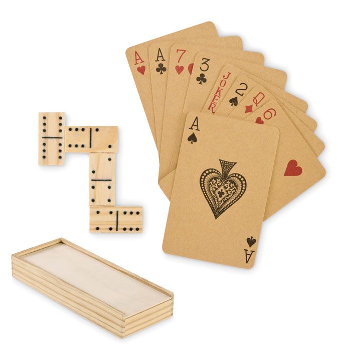 Domino- und Spielkarten-Set DOMI&CARDS - holz-509