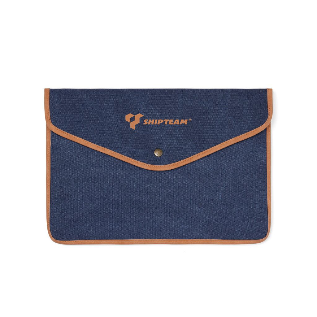 VINGA Bosler 16" Laptop-Tasche aus GRS recyceltem Canvas - navy blau-437