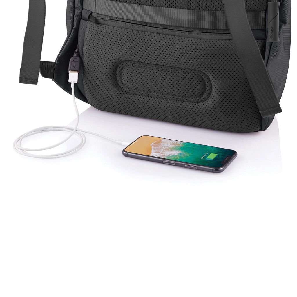 Bobby Soft, Anti-Diebstahl-Rucksack - schwarz-648