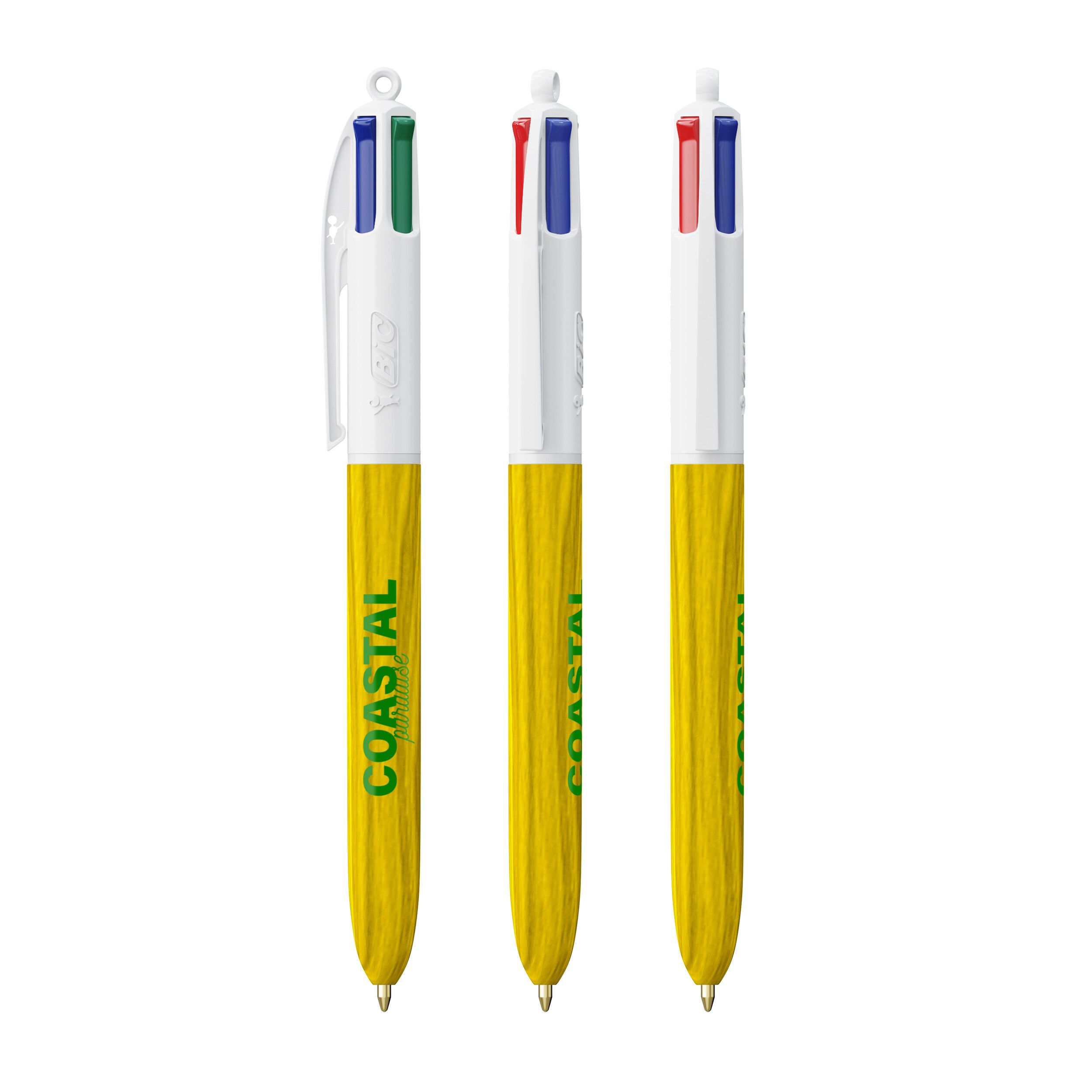 BIC® 4 Colours® Wood Style - weißes - gelbes holz-493