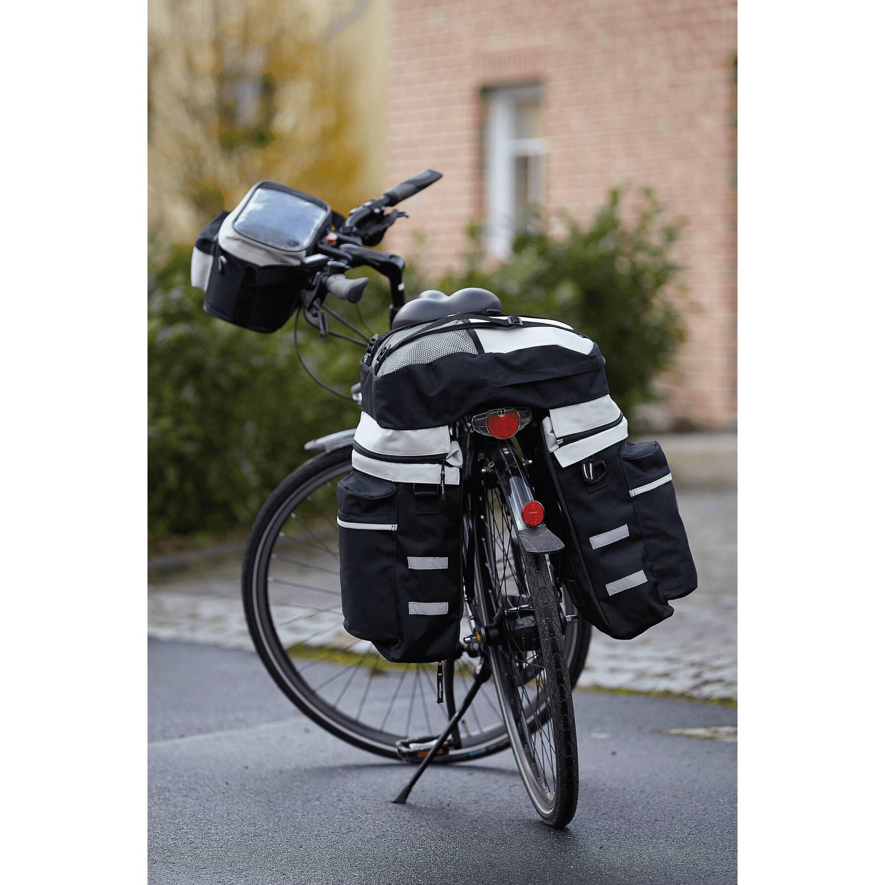 Fahrrad-Packtaschenset BIKE 3-teilig - grau - schwarz-465