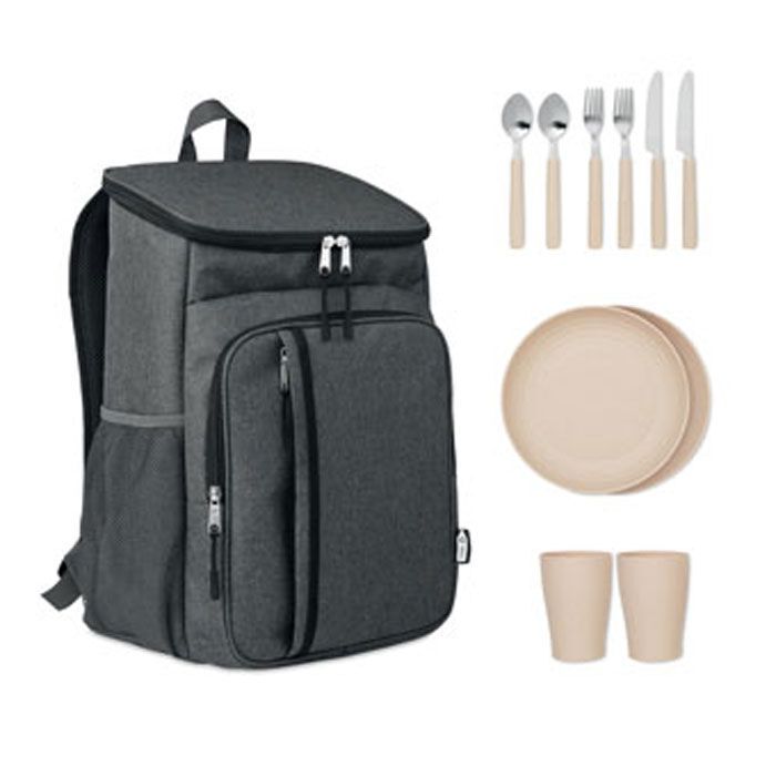 Picknickrucksack 600D RPET MONTECOOL - schwarz-298