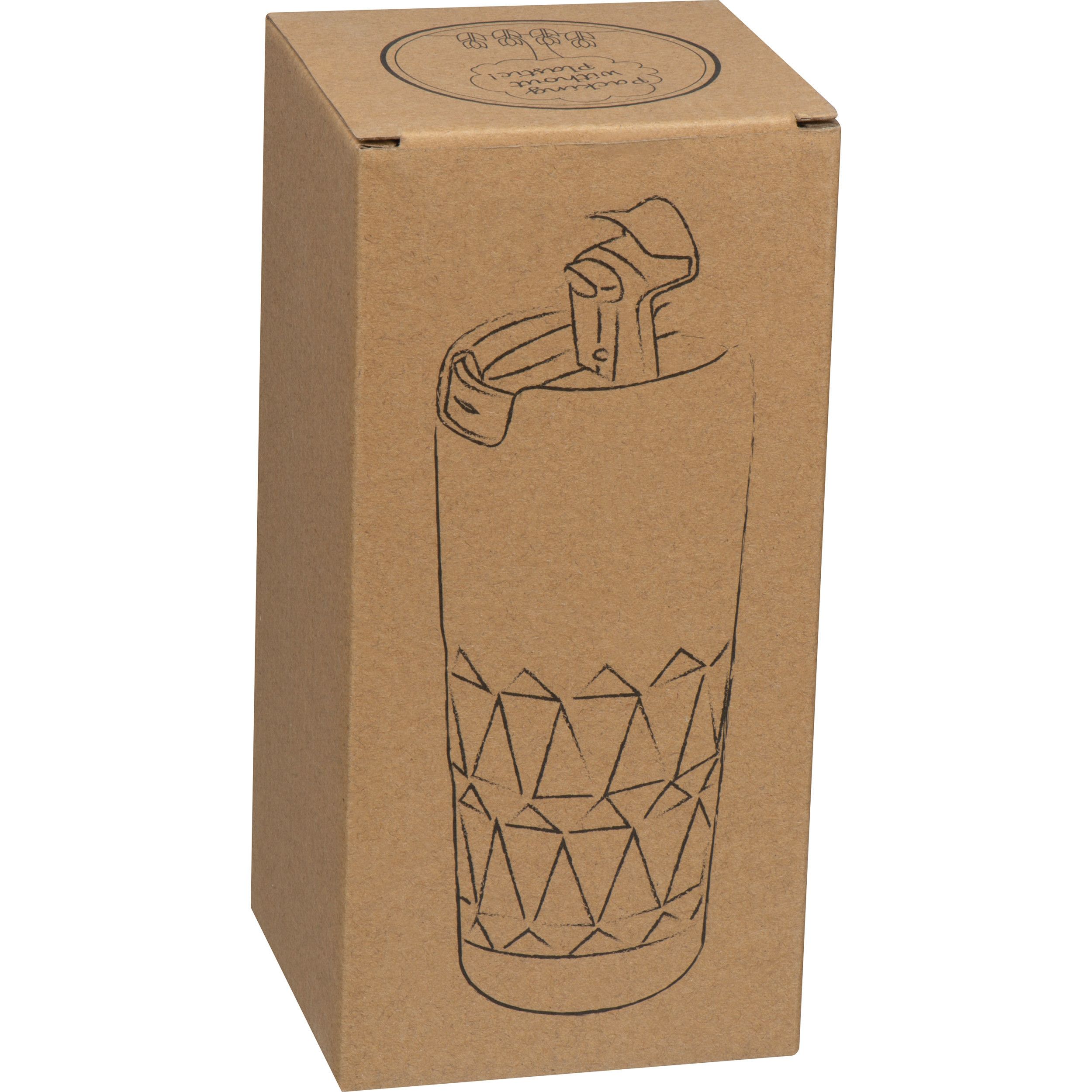 Trinkbecher mit Muster, 400ml - silbergrau-287