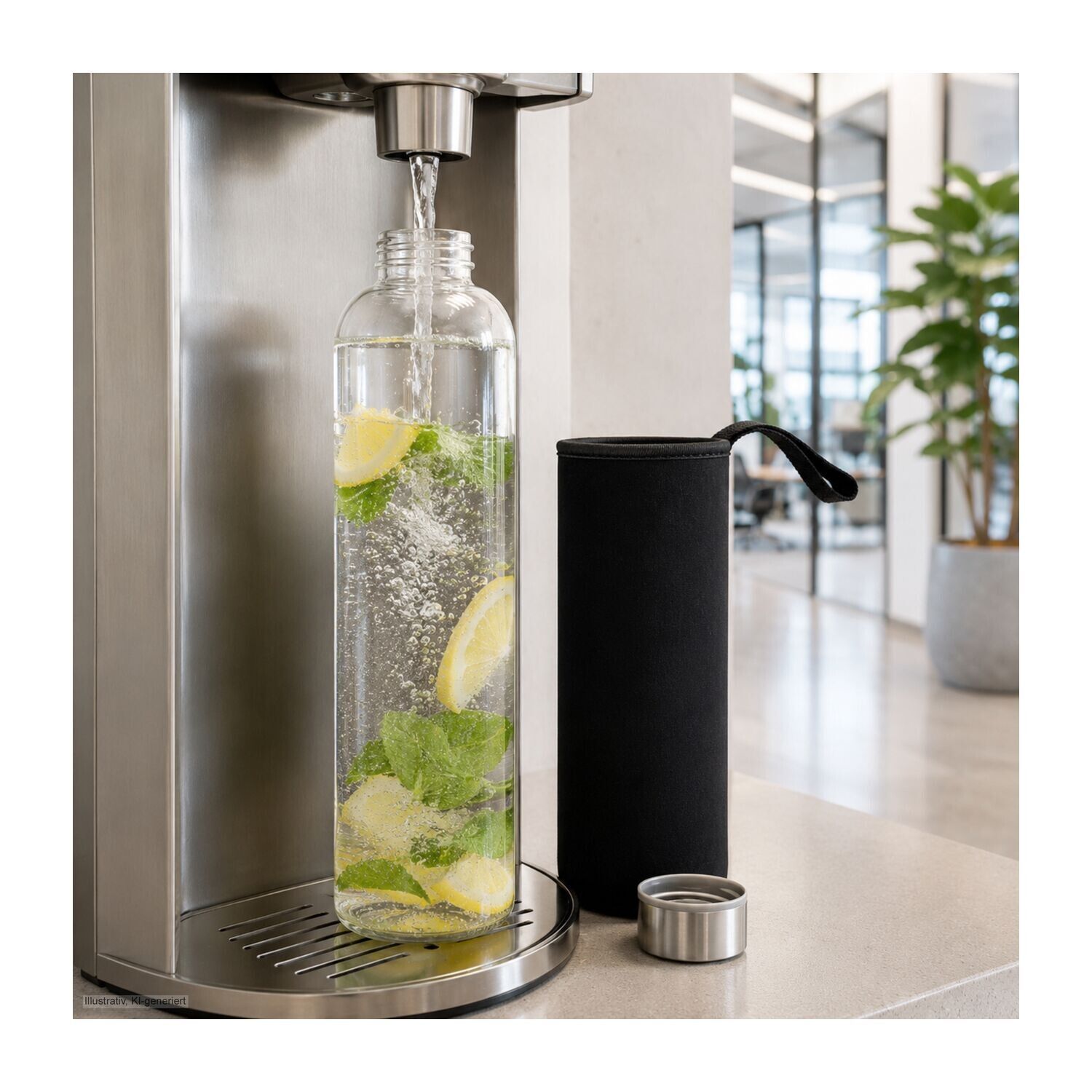 ROMINOX® Glaskaraffe Pura 1.000 ml, auch für Kohlensäure geeignet-777