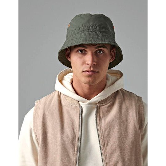 Recycled Polyester Bucket Hat - olive green-610
