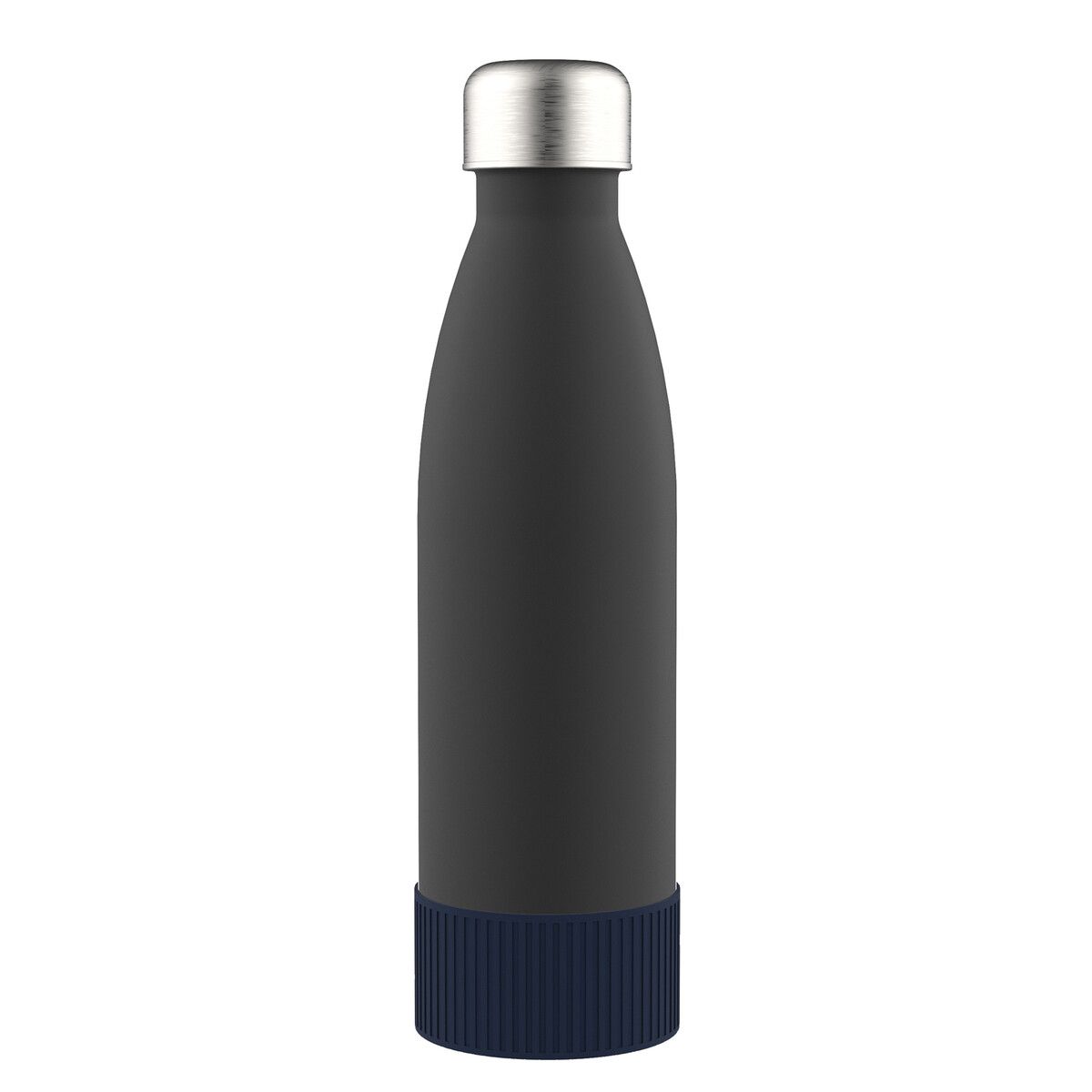Trinkflasche myTOULON GLASS mit Hülle - schwarz - navy blue-226