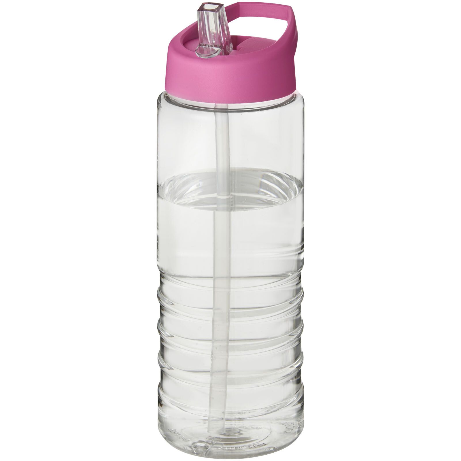 H2O Active Treble 750 ml Sportflasche mit Ausgussdeckel - transparent -  rosa-534