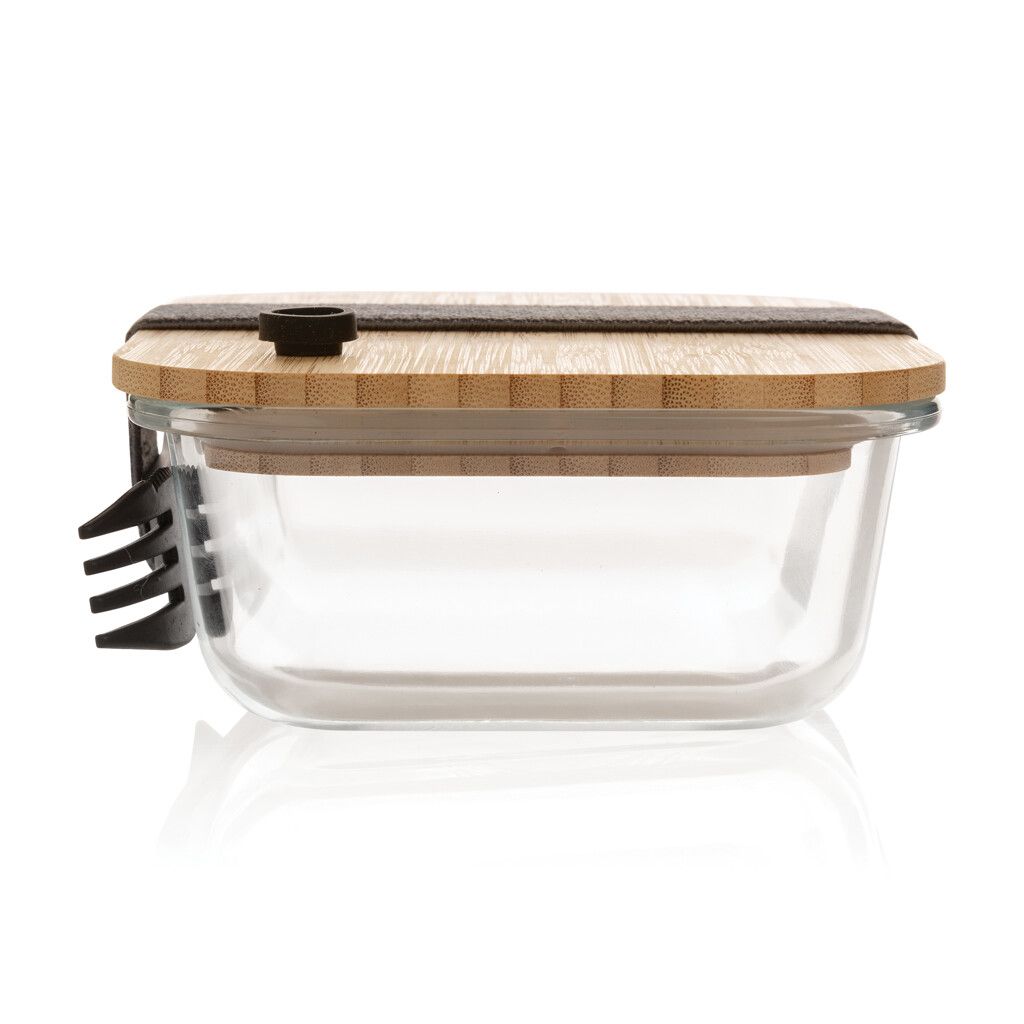 Lunch-Box aus Glas mit Bambusdeckel - transparent-387