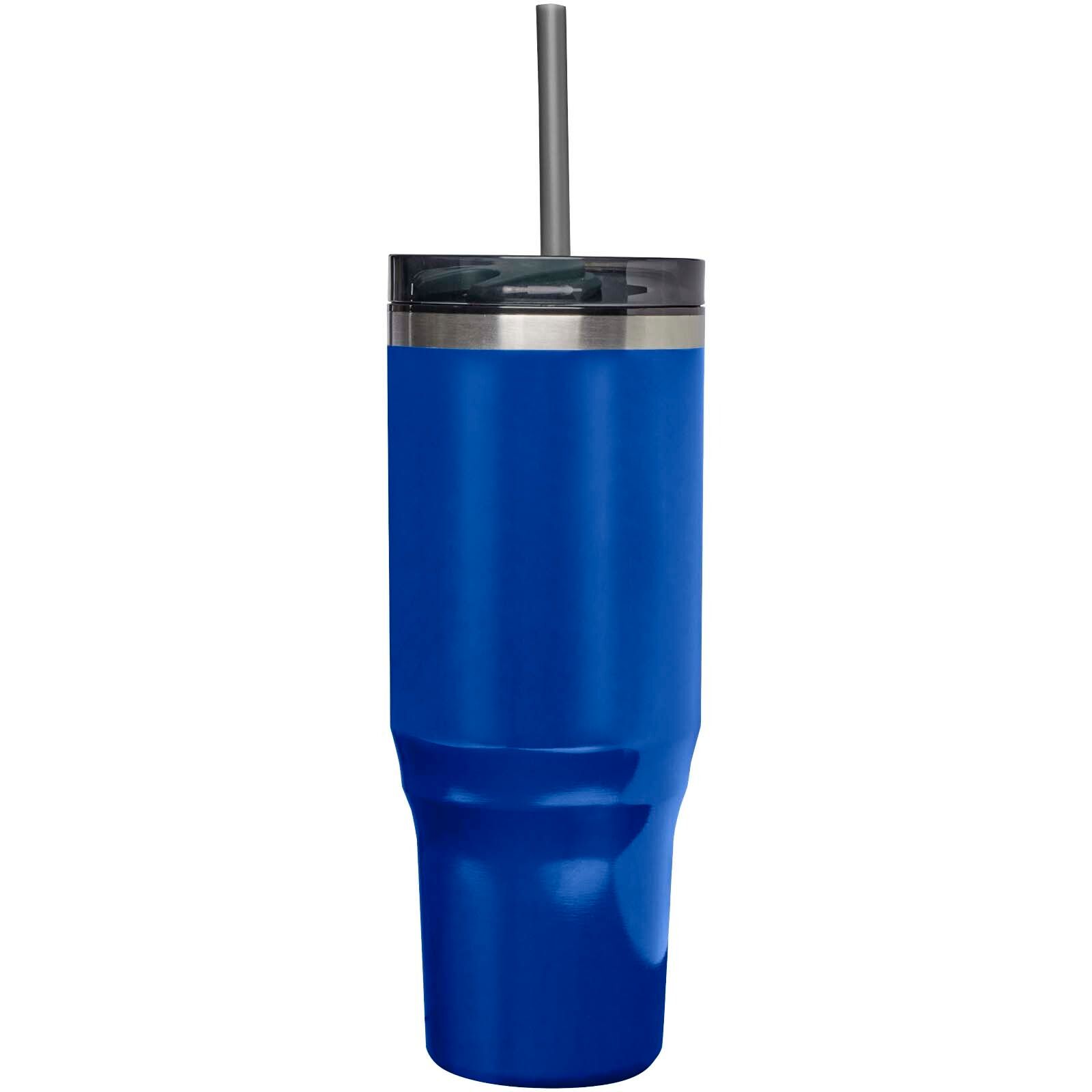 Melbourne 1200 ml RCS-zertifizierter Isolierbecher mit Strohhalm - royalblau-628
