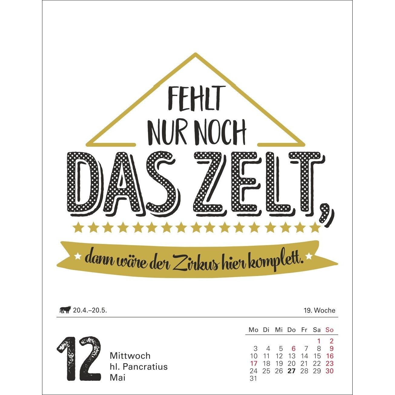 Lange Rede kurzer Gin Tagesabreißkalender-547