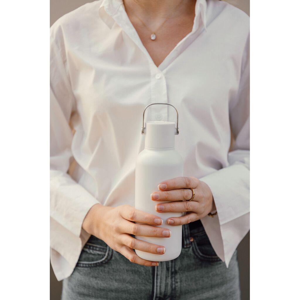 VINGA Cael RCS Stainless-Steel Trinkflasche 600ml - weiß-875