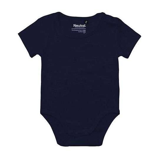 Babies Short Sleeve Bodystocking - navy-342