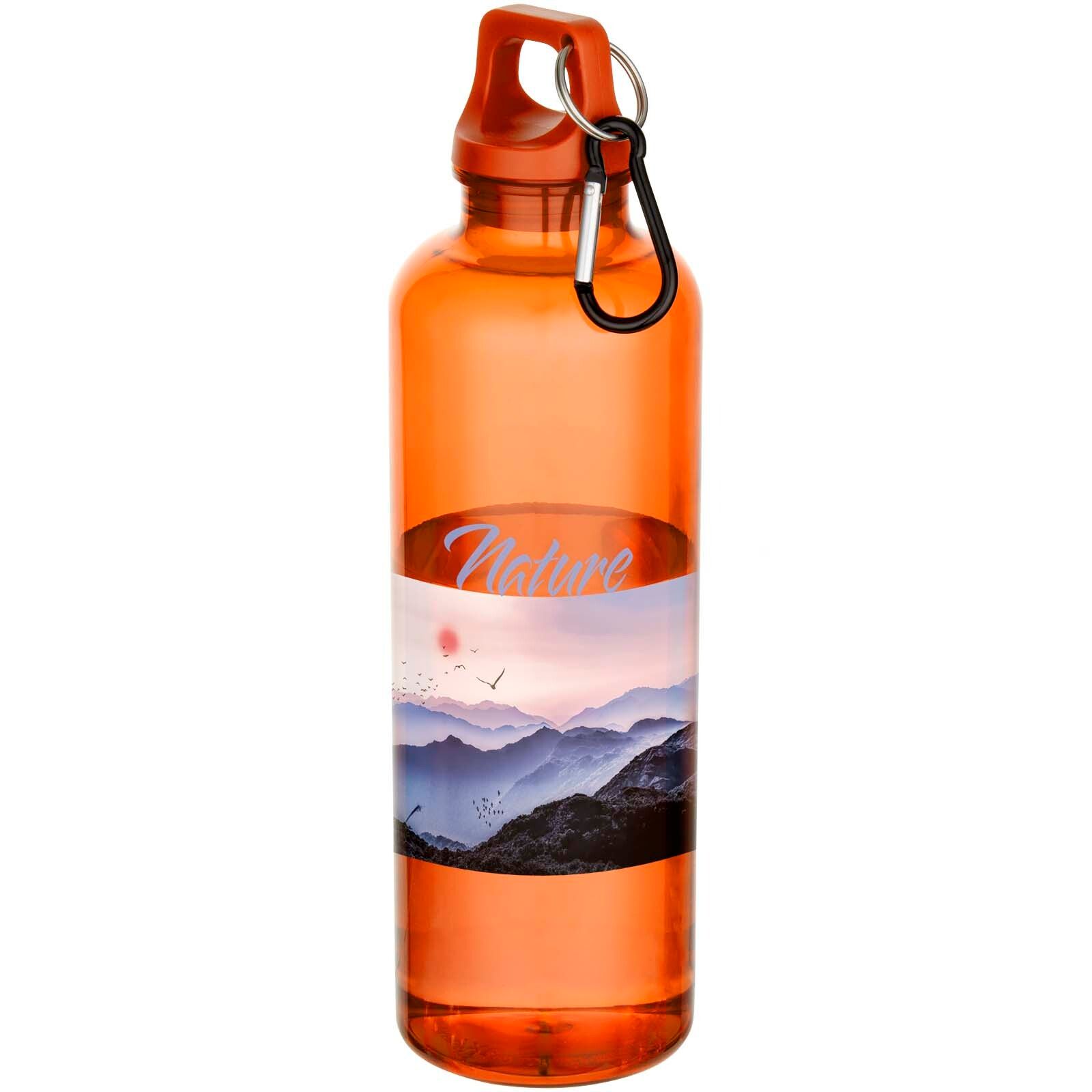 Oregon 750 ml RCS-zertifizierte Trinkflasche aus recyceltem Kunststoff mit Karabinerhaken - orange-693
