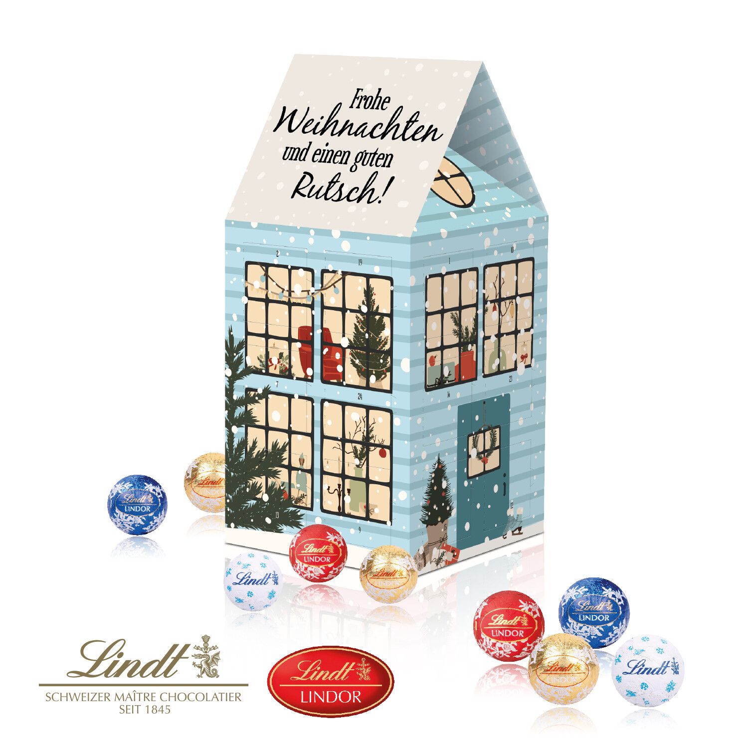 Adventskalender Haus "XL" mit Lindt Schokolade-408