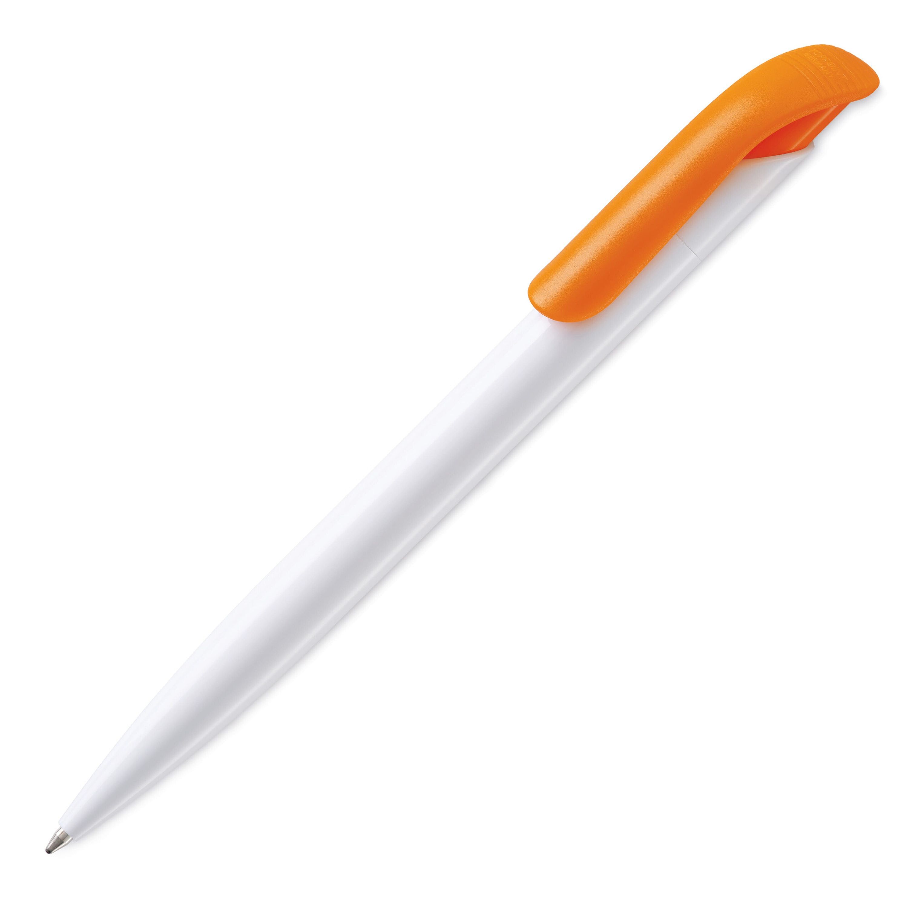 Kugelschreiber Modell Atlas Hardcolour - weiss  -  orange-770