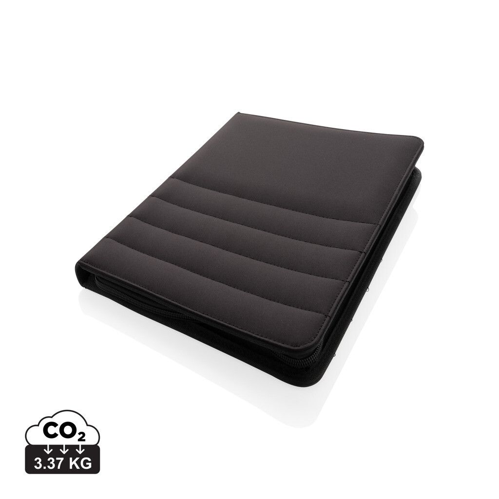 Impact AWARE™ RPET A4 Portfolio mit Reißverschluss - schwarz-591