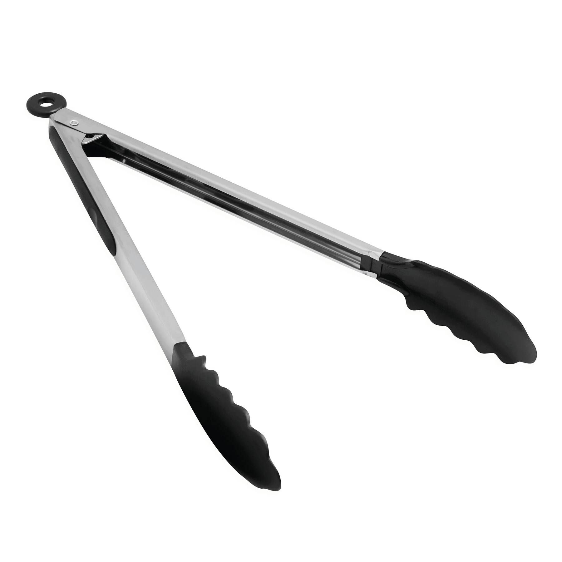 Edelstahl-Grillzange GRIP - schwarz - silber-229