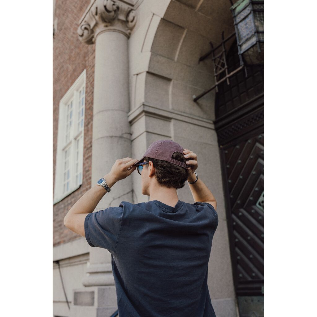BEAU AWARE™ Washed 6-Panel Kappe aus 270gr/m² Baumwolltwill - maroon-997