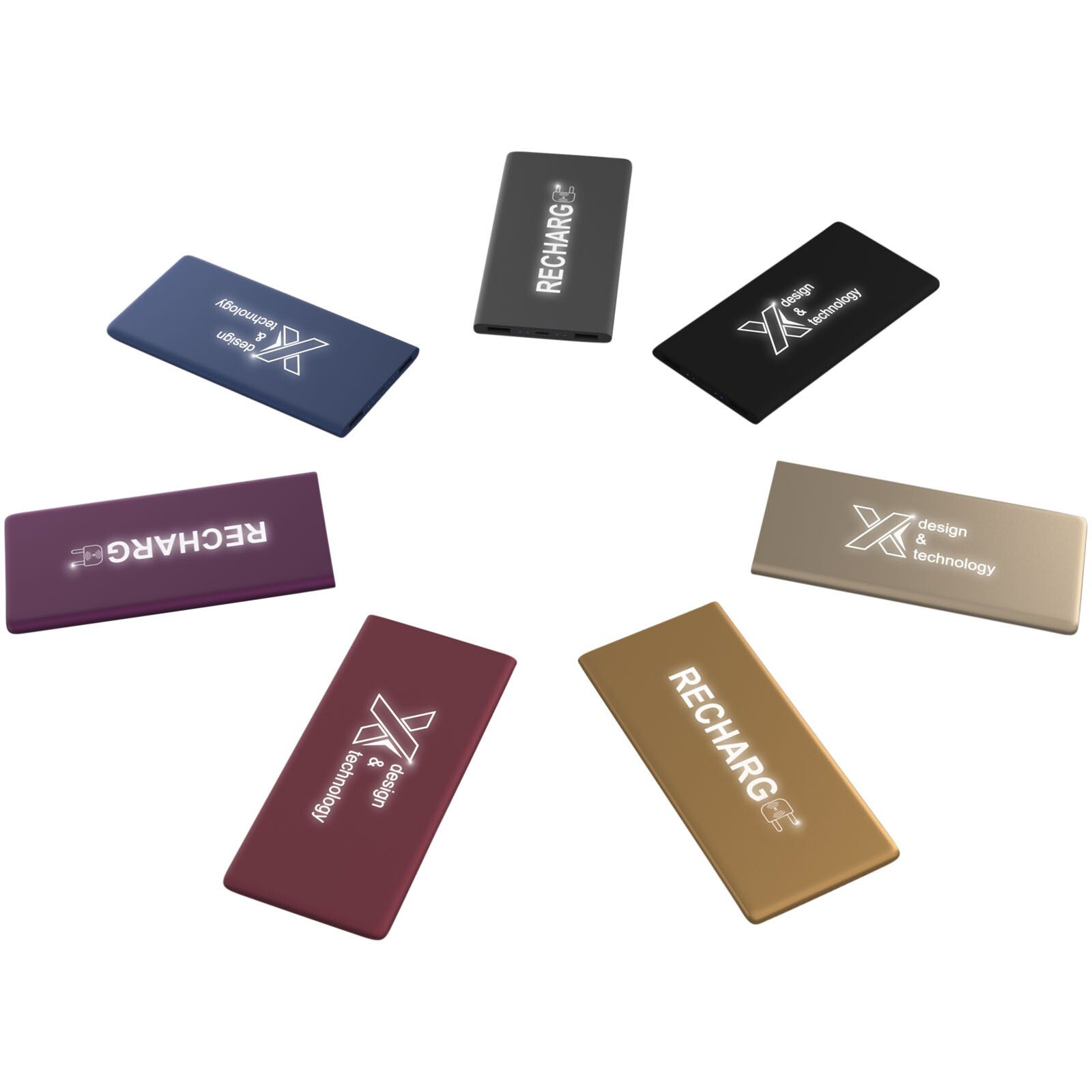 SCX.design P15 5000 mAh Powerbank mit Leuchtlogo - mittelrot-946