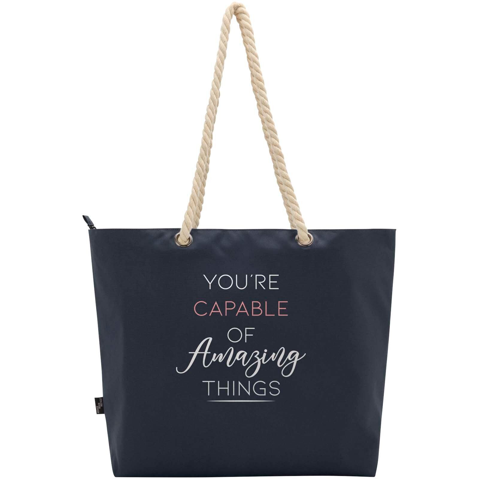 Panama Strandkühltasche mit Kordelgriffen aus recyceltem GRS-Material, 23L - navy-166