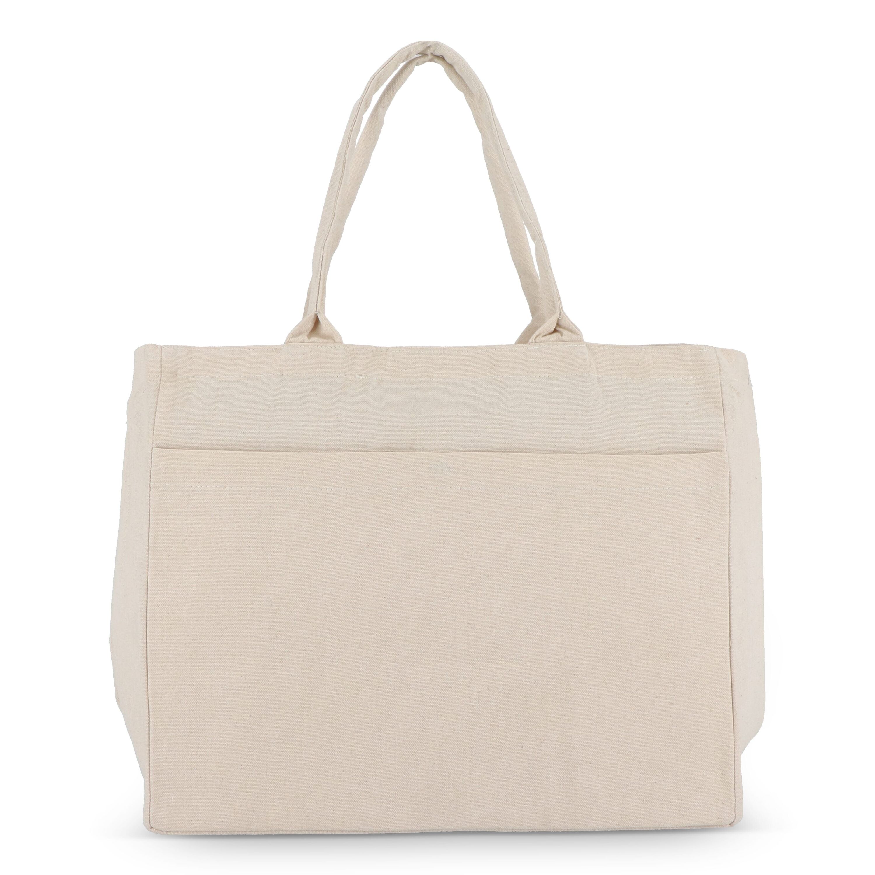 Baumwoll-Tragetasche mit Reißverschluss OEKO-TEX® 39 x 24 x 34cm 320g/m² - natur-640