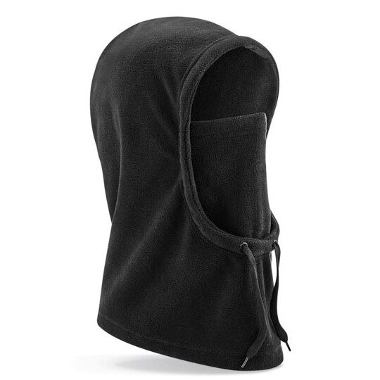 Recycled Fleece Hood - black-537