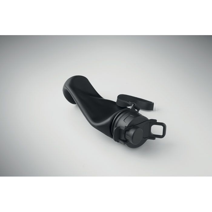 Faltbare Sportflasche Silikon LETT - schwarz-124