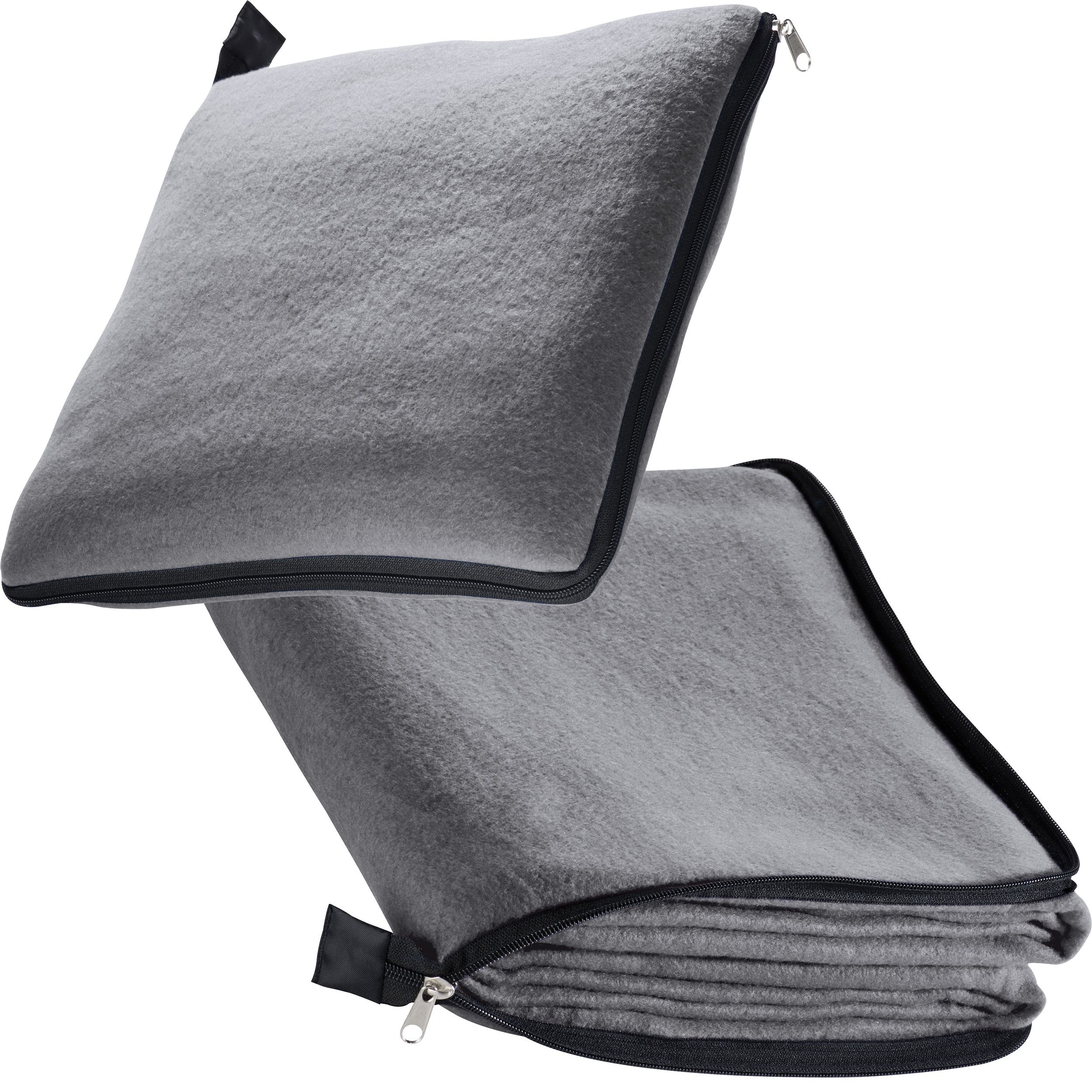 2in1 XL-Fleece-Decke/Kissen Radcliff - silbergrau-427