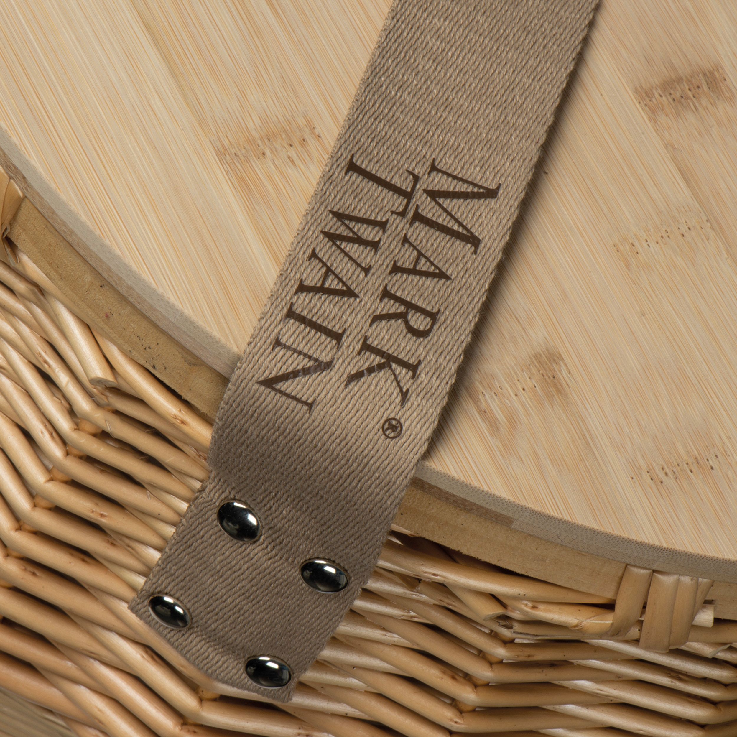 Mark Twain Picknickkorb aus Rattan - beige-434