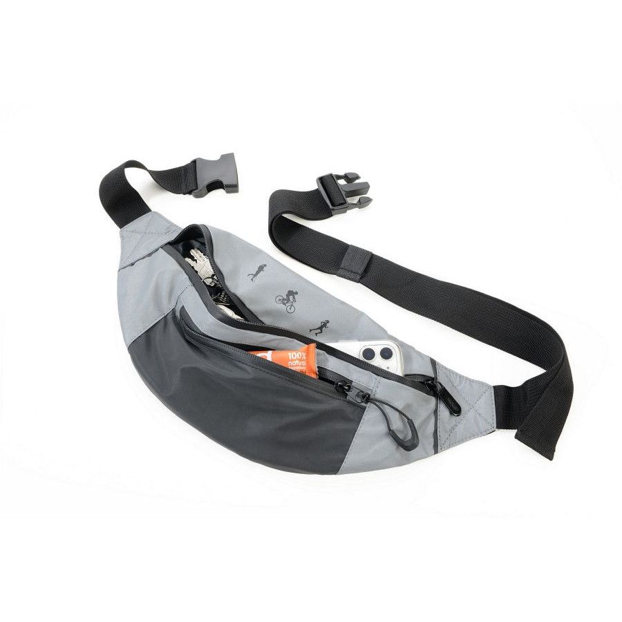 Troika Gürteltasche REFLACTIVE BAG - grau - schwarz-24