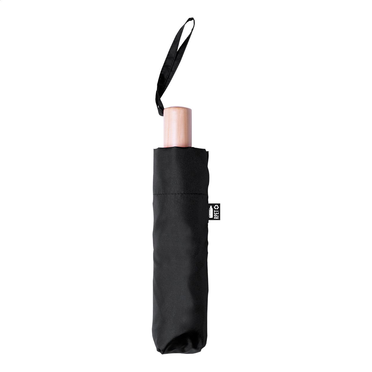 RPET Regenschirm Brosian - schwarz - natur-957