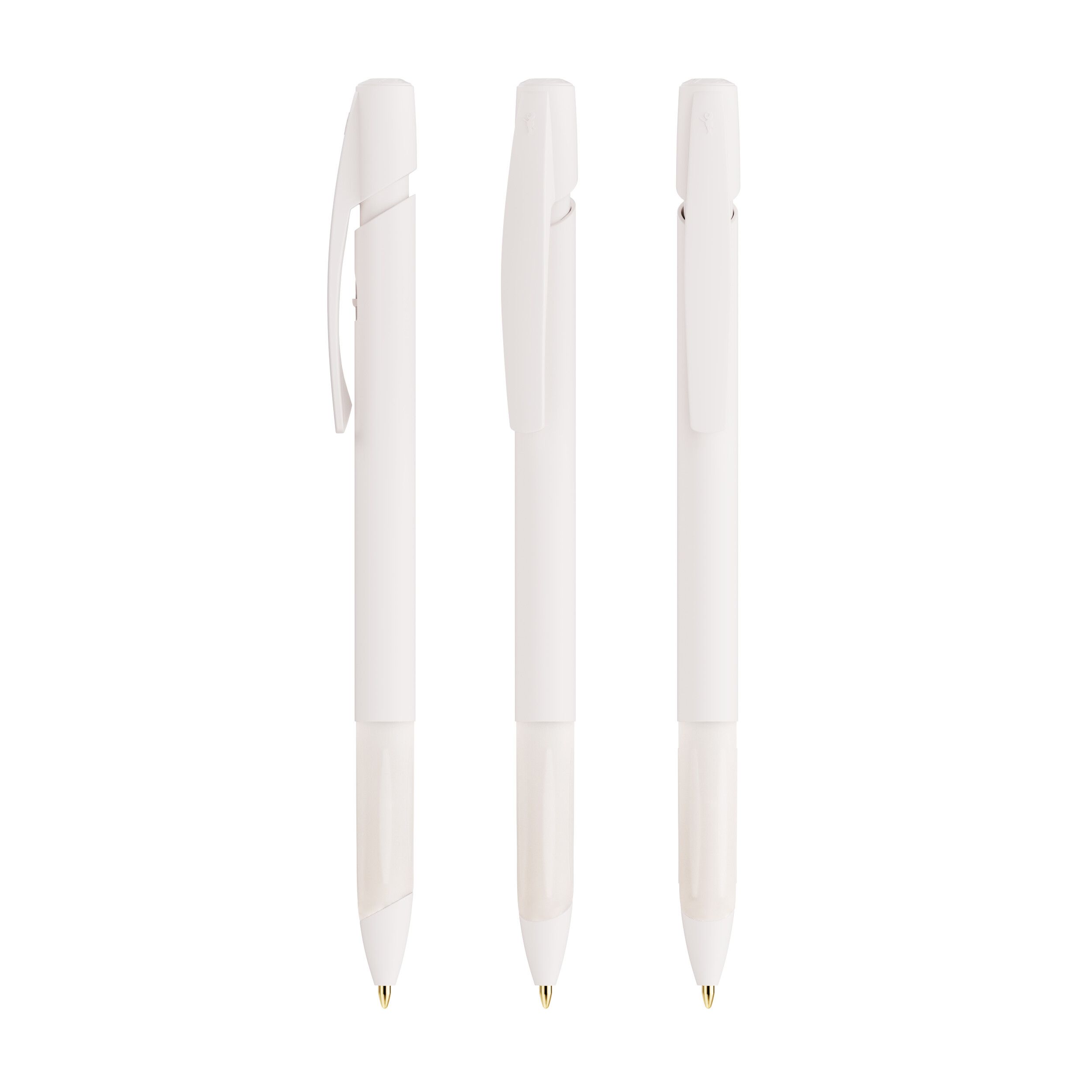 BIC® Media Clic Grip Kugelschreiber, Mine blau - weiß - gefrostetes weiß-711