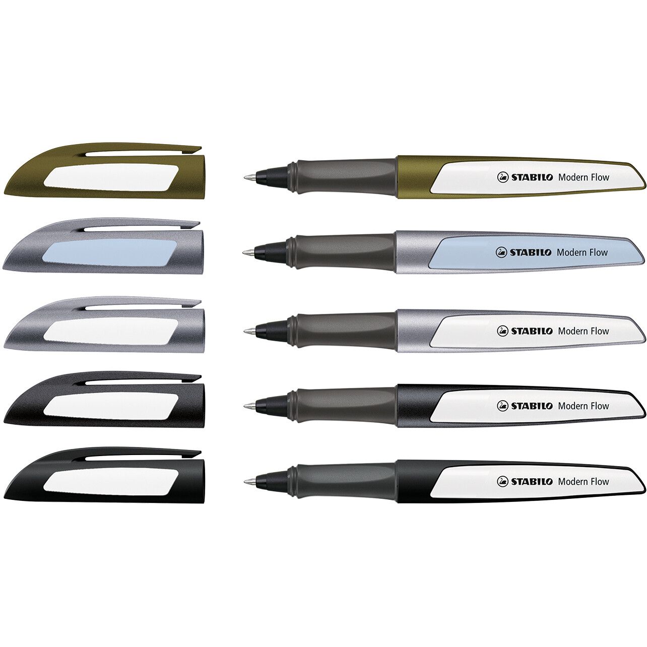 STABILO Modern Flow Gelroller - gold - weiß-612