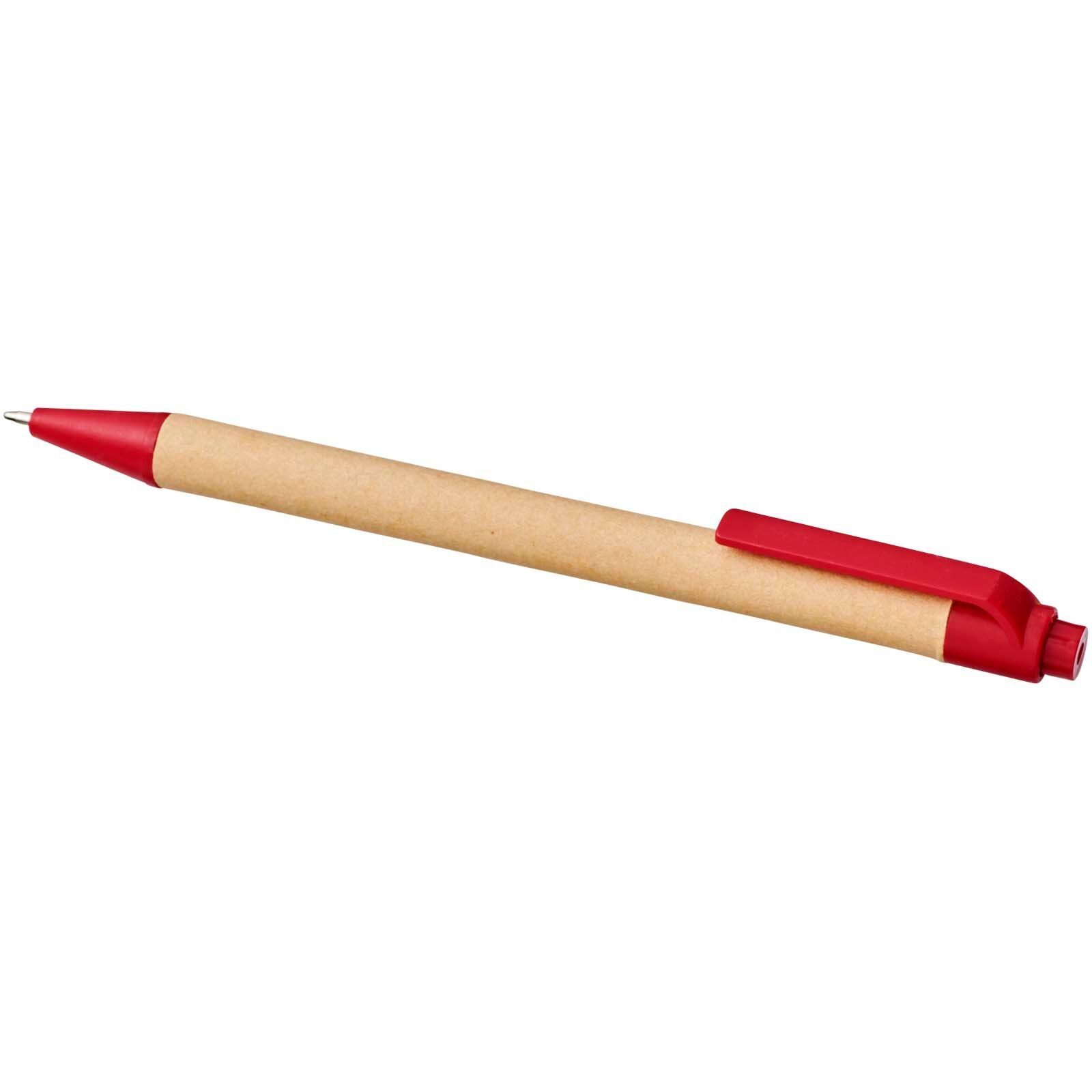 Priestly A6 Recycling Notizbuch mit Stift - natur -  rot-421