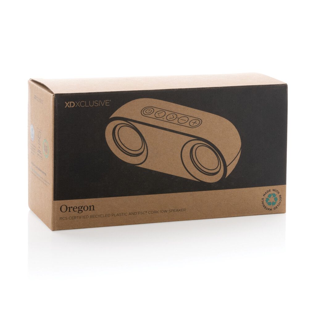 Oregon 10W Lautsprecher aus RCS recyc. Kunststoff und Kork - braun-68