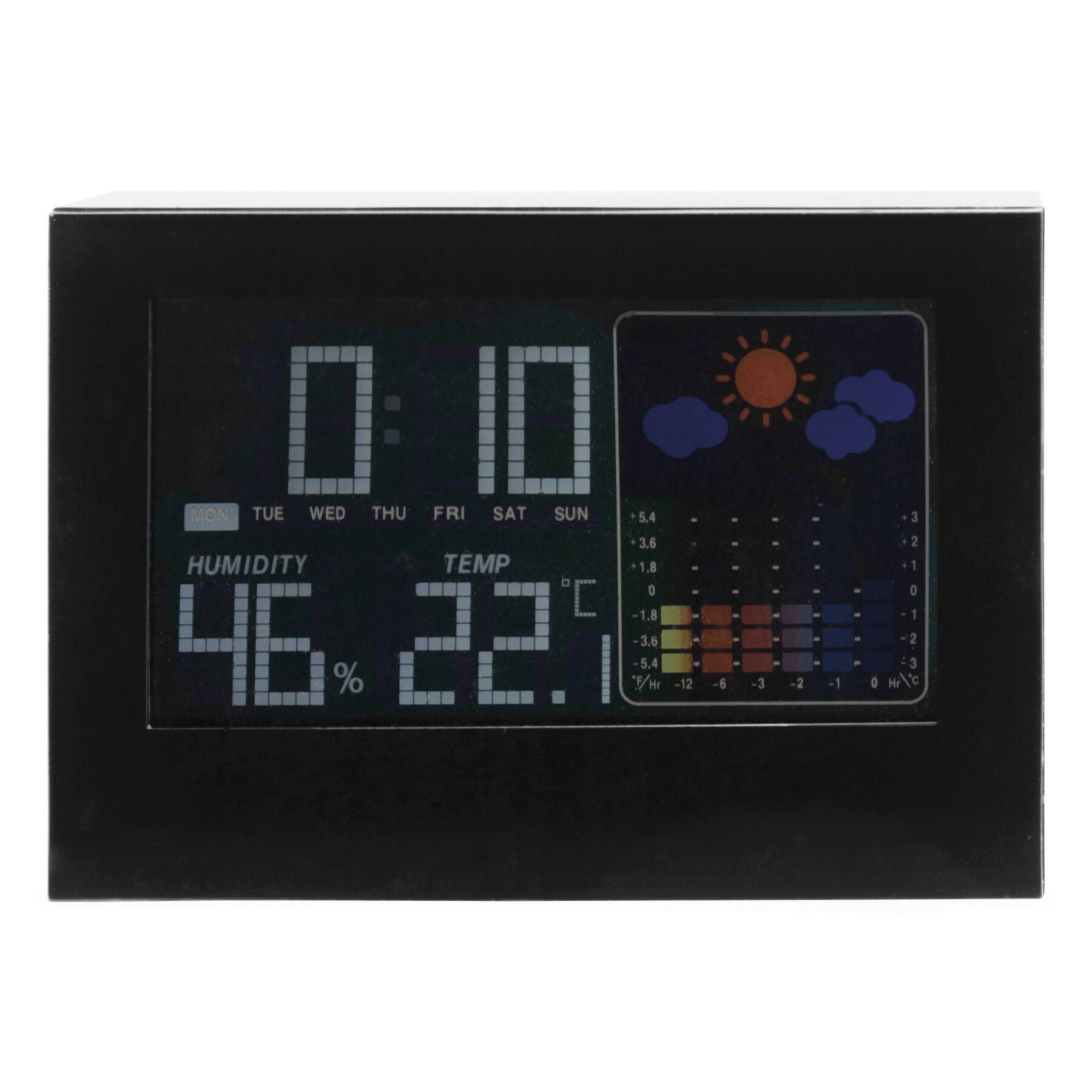 Tischuhr COLOUR - schwarz-253