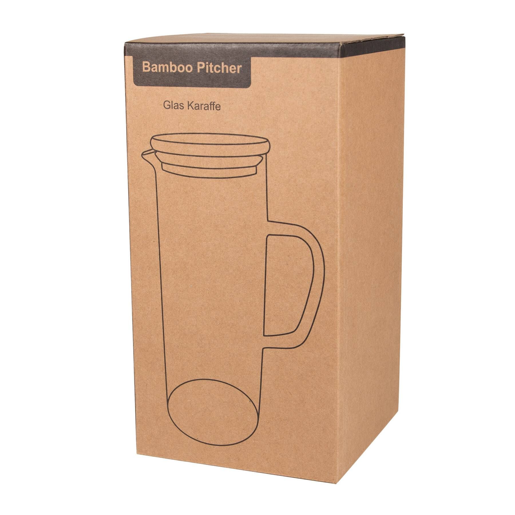 Glas BAMBOO ART L - braun-297
