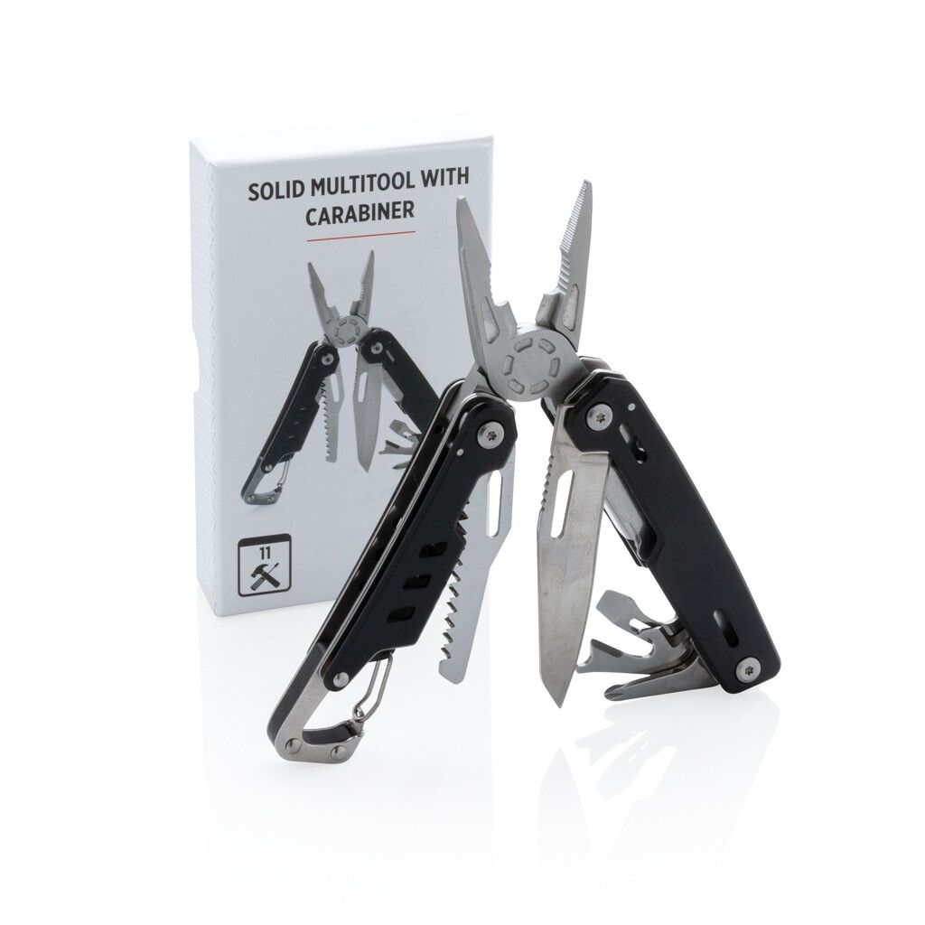 Solid Multitool mit Karabiner - schwarz-945