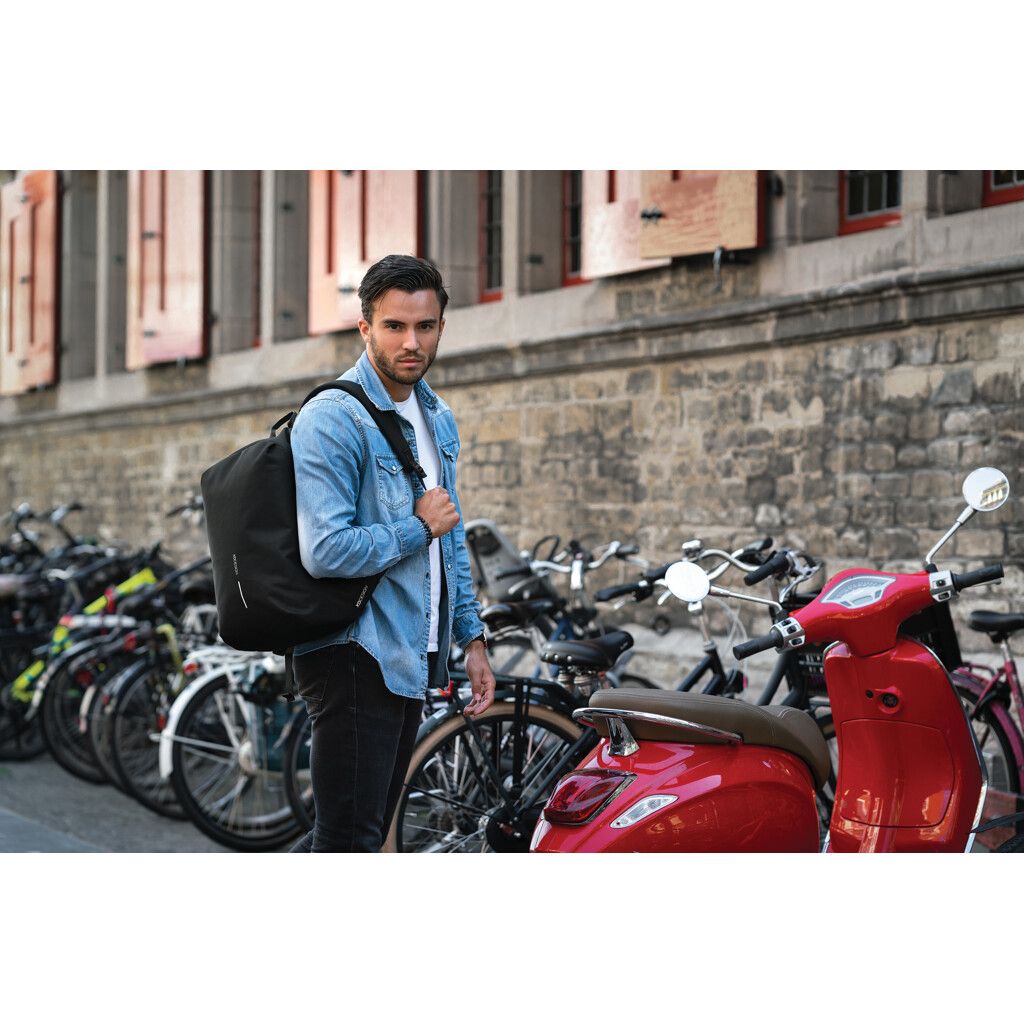 Bobby Soft, Anti-Diebstahl-Rucksack - schwarz-608